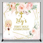 Lofaris Floral First Holy Communion Custom Baptism Backdrop